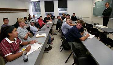 Photo of students in Anthropology of War class