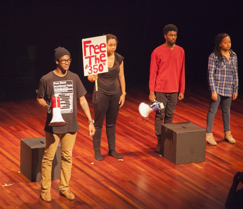 Students perform in "We the 350"