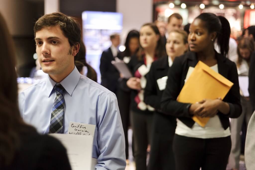 Students participate in a career and Internship Fair at the Kohl Center in 2012. A new grant from Great Lakes Higher Education Guaranty Corp. is anticipated to support 205 new paid internships during the 2015-18 for first-generation, low-income and multicultural, underrepresented students.