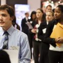 Students participate in a career and Internship Fair at the Kohl Center in 2012. A new grant from Great Lakes Higher Education Guaranty Corp. is anticipated to support 205 new paid internships during the 2015-18 for first-generation, low-income and multicultural, underrepresented students.