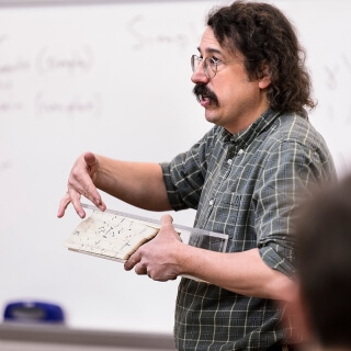 Basil Tikoff, professor of structural geology andWhen he realized that students in his field-based geology classes were struggling with understanding spatial relations, Basil Tikoff started working collaboratively with cognitive scientists to understand the nature of spatial thinking. The results of this collaboration have infused his teaching and led to the development of cognitively robust teaching activities. He is also active in geoscience education nationally, such as serving on the executive committee of the National Association of Geoscience Teachers. (Photo by Jeff Miller/UW-Madison)