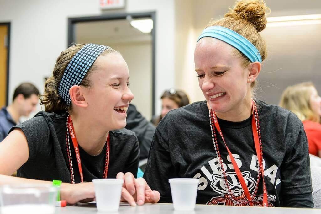 Photo: Sisters testing for DNA