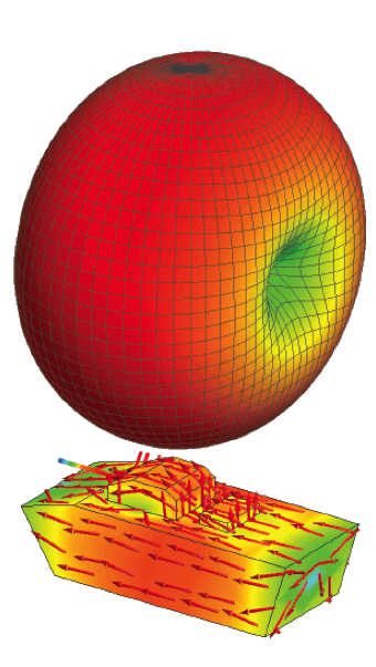 Graphic: Illustration of radio waves emanating from tank