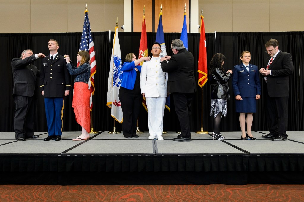 Photo: ROTC students at commissioning ceremony