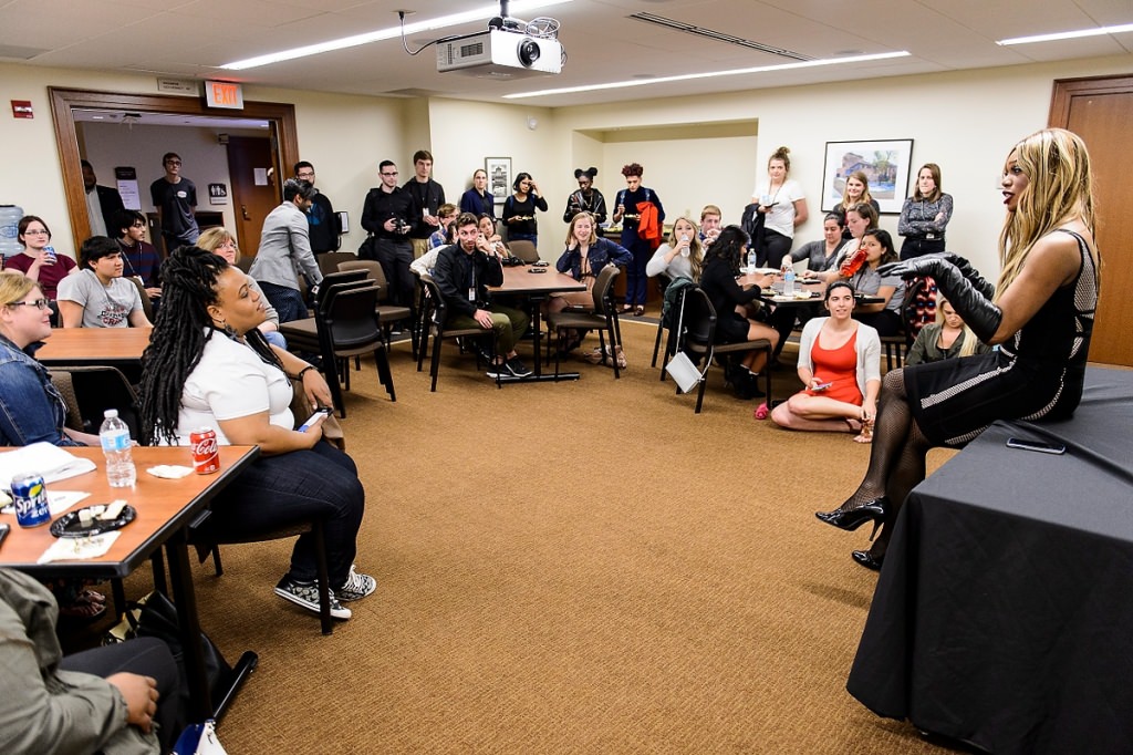 Photo: Laverne Cox with students