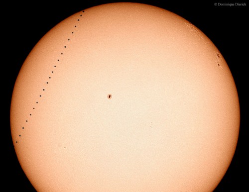 Photo: Time-lapse image of Mercury transit in 2003