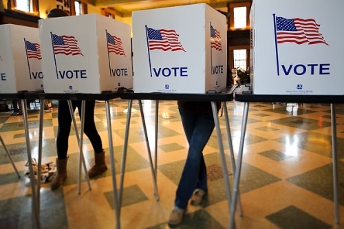 Photos: Students at voting booths