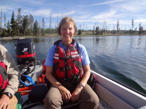 Photo: Monica Turner in boat