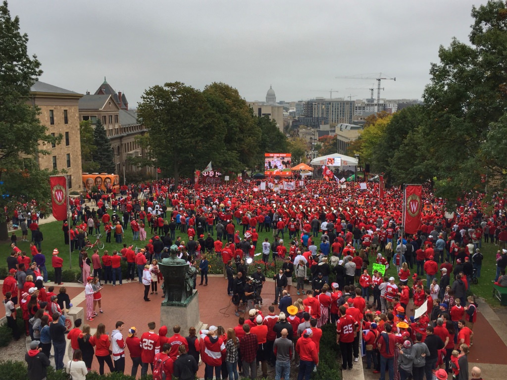 The view from Bascom Hall.