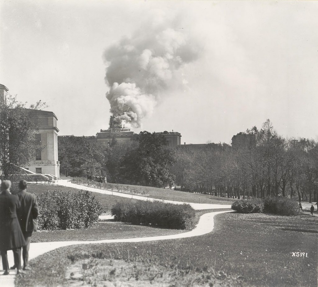 The Bascom Hall fire was visible for miles throughout Madison.