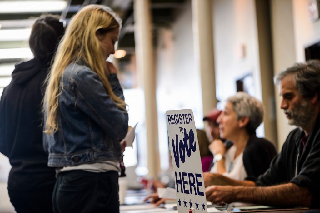 Photo: Woman registering