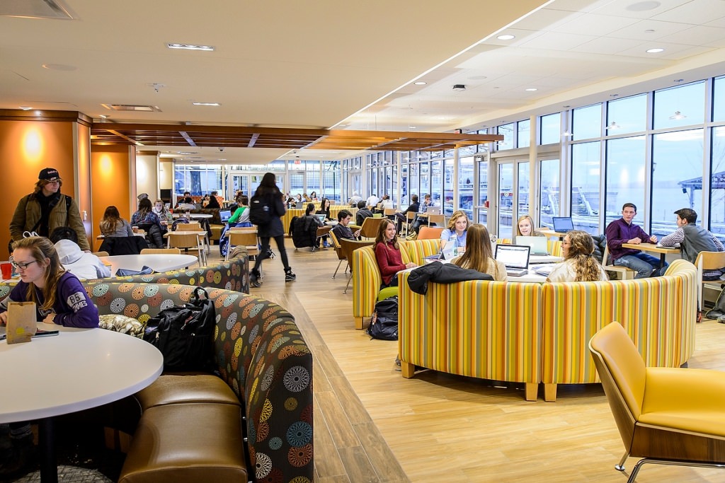 Photo: Students studying in remodeled Memorial Union