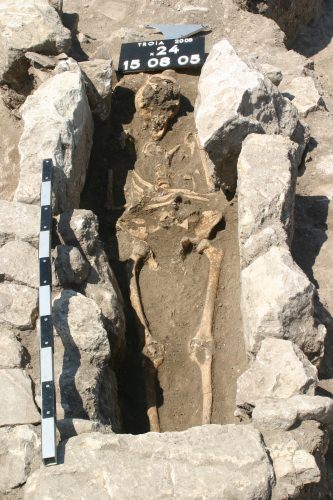 Photo: The skeleton of a woman who died 800 years ago on the outskirts of the ancient city of Troy in modern Turkey