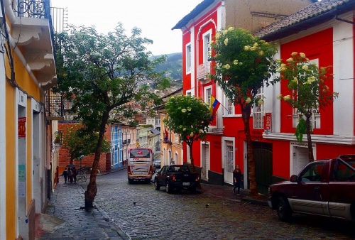 The streets in the village of Tabuga, Ecuador.