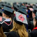 Photo: Graduates seated at commencement ceremony