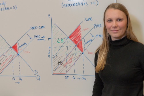 Bethany Glinsmann, program coordinator, Resource and Energy Demand Analysis (REDA) program in the College of Agricultural and Life Sciences CALS. The goal of the program is to prepare students for careers as energy and resource analysts