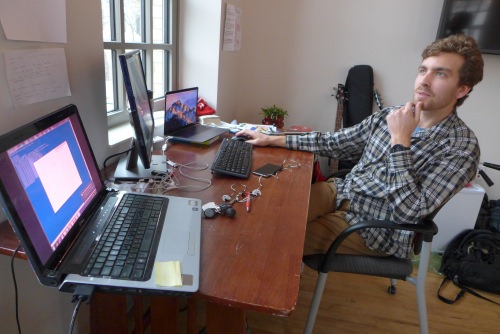 Ensodata co-founder Sam Rusk in the company's offices on State Street near the state Capitol.