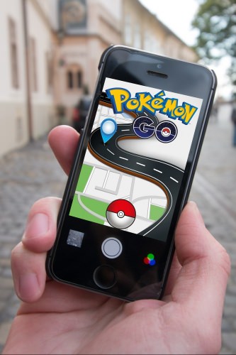 Photo: Cellphone showing Pokemon GO