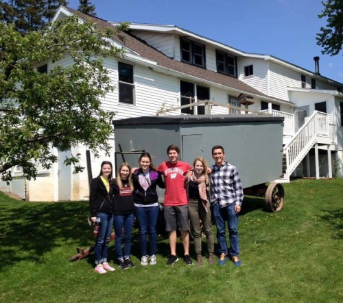 Students in the Wisconsin Express program in 2016. The program visits communities across Wisconsin to learn about public health dilemmas.