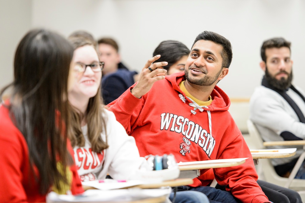 Photo: Students engaging in classroom discussion