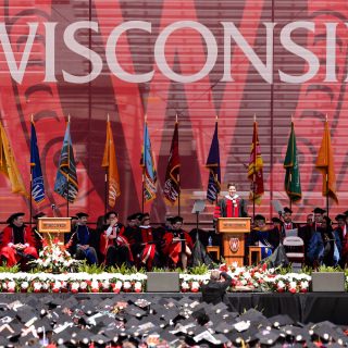 The view from among the graduates.