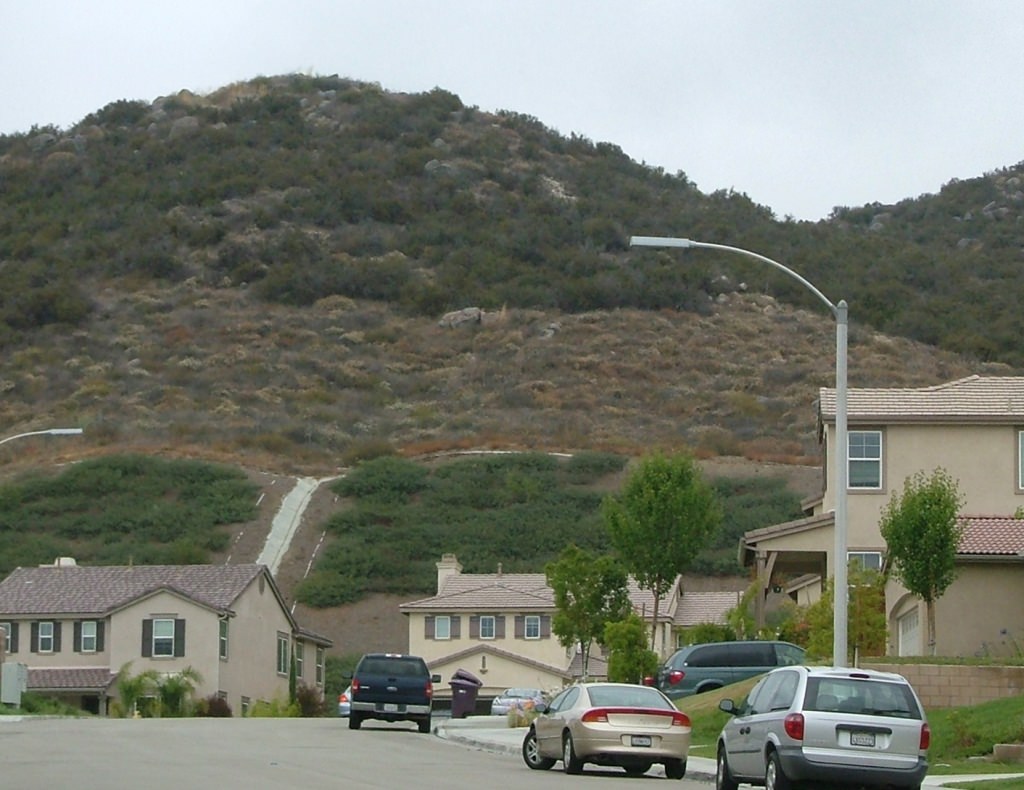 Photo: Houses near hillside conservation easement