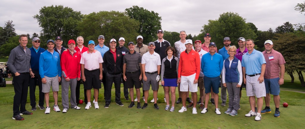 Back row:  Rich Lerner, Billy Krazert, Pat Richter, Andy North, Kirk Penney, Blake Geoffrion, Al Toon, Frank Kaminsky, Greg Steimsma, Joe Krabbenhoft, Aaron Rodgers, Ben Brust, Joshua Ray
Front Row, Terry Gannon, Greg Gard, Hugh Baiocchi, Mark Osiecki , Jerry Kelly, Sean McDonough, Bonnie Blair, Dan Jensen, Billy Andrade, Judy Rankin, and Steve Sands