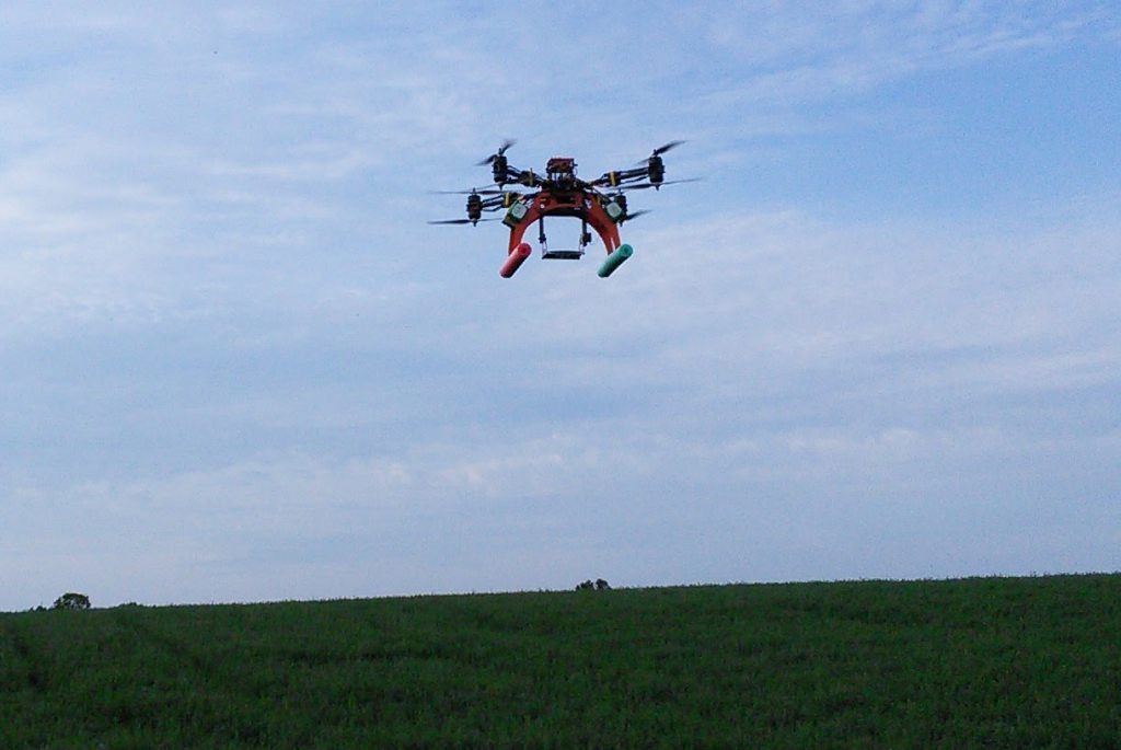 Photo: Drone flying over farm field