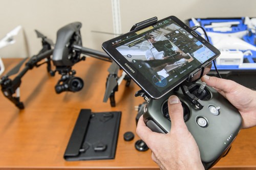 On June 2, 2017, Chris Johnson, associate lecturer in the College of Engineering at the University of Wisconsin–Madison, talks about drone technology and a new summer course he is teaching on flying unmanned aircraft systems. (Photo by Bryce Richter / UW–Madison)