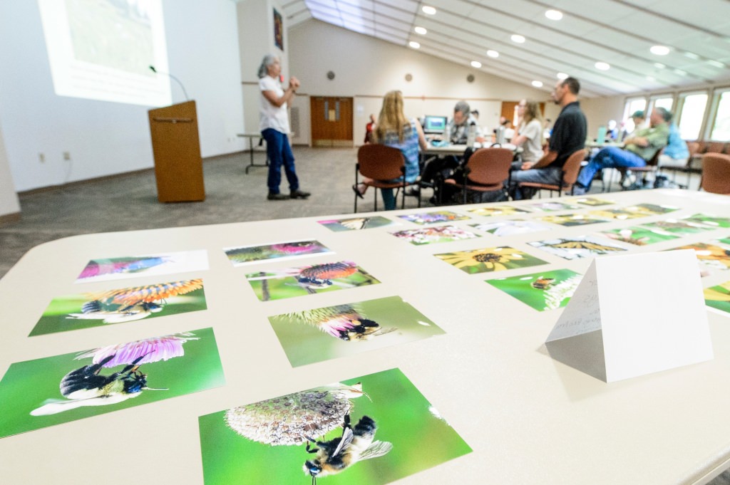 Photo: Susan Carpenter leading workshop indoors