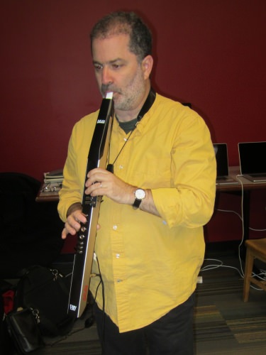 Photo: Daniel Grabois playing an eigenharp