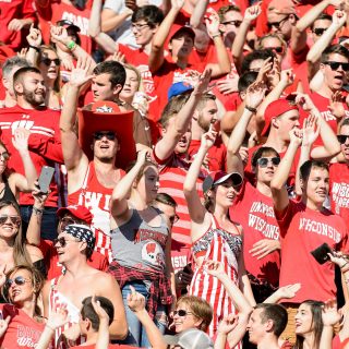 during the UW Homecoming football games versus Maryland inside Camp Randall Stadium at the University of Wisconsin-Madison on Oct. 21, 2017. The Badgers won the game 38-13. (Photo by Bryce Richter / UW-Madison)