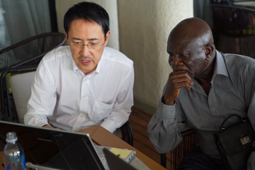 Photo: Kawaoka with Edundayo Thompson