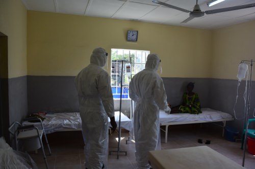 Photo: Health workers in safety suits