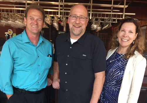 Photo: Left-to-right, Jeff Broadbent, Jim Steele, Peggy Steele