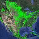 The broad swaths of agricultural activity shown in green here reflect weather, climate, geography, soil type and other factors, and are best seen from a polar-orbiting satellite like Landsat.
