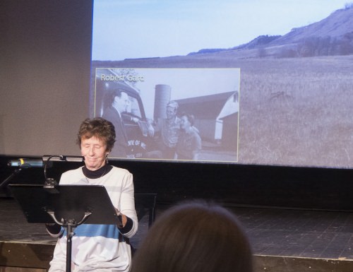 Photo: Maryo Gard Ewell reading poem