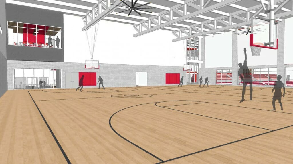 Image: Architect's rendering of basketball court