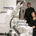 Photo: Giulio Tononi and Chiara Cirelli in the lab at the Wisconsin Institute for Sleep and Consciousness.