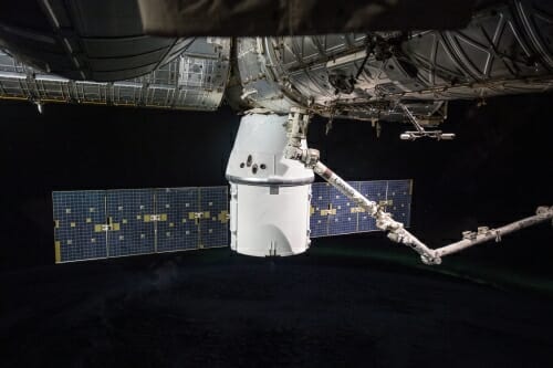 Photo: Space ship docking with space station