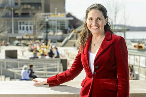 Photo: Christine Whelan outside Union Terrace