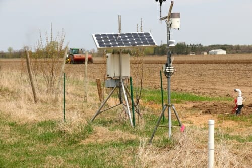 Photo: Above-ground portion of lysimeter