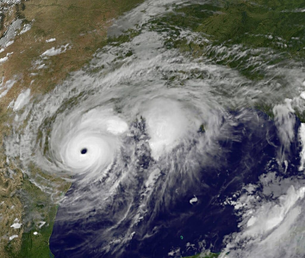 Photo: Satellite view of Hurricane Harvey