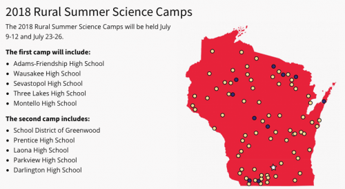 Image: Map of state and list of schools