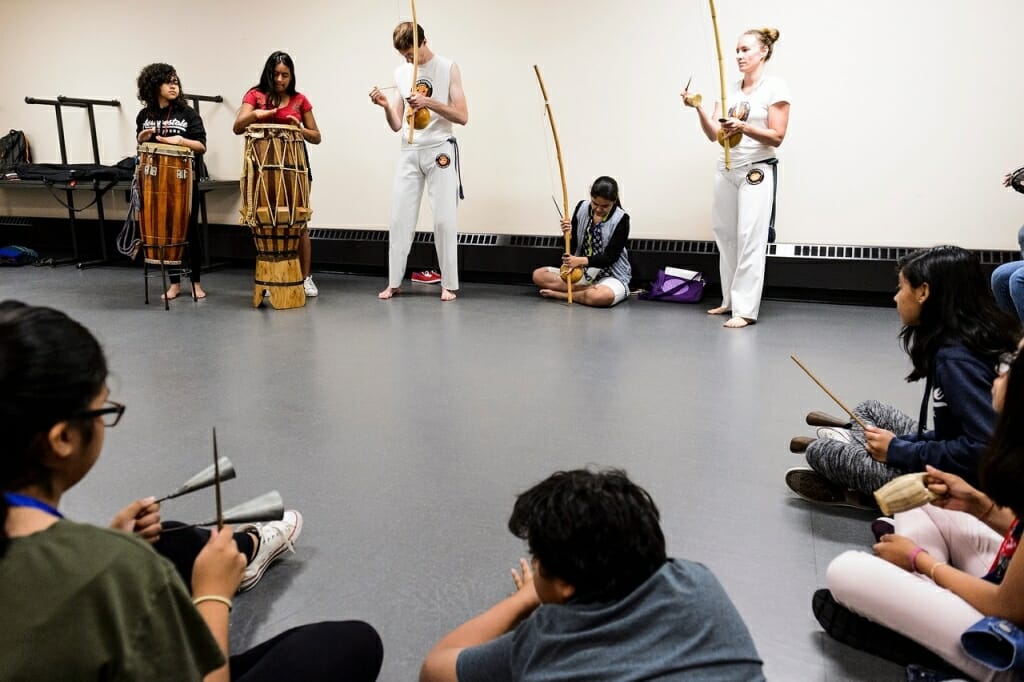 Photo: People playing instruments