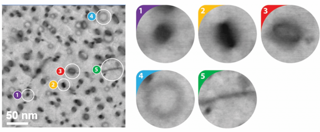 Photo: Graphic of radiation-damaged materials