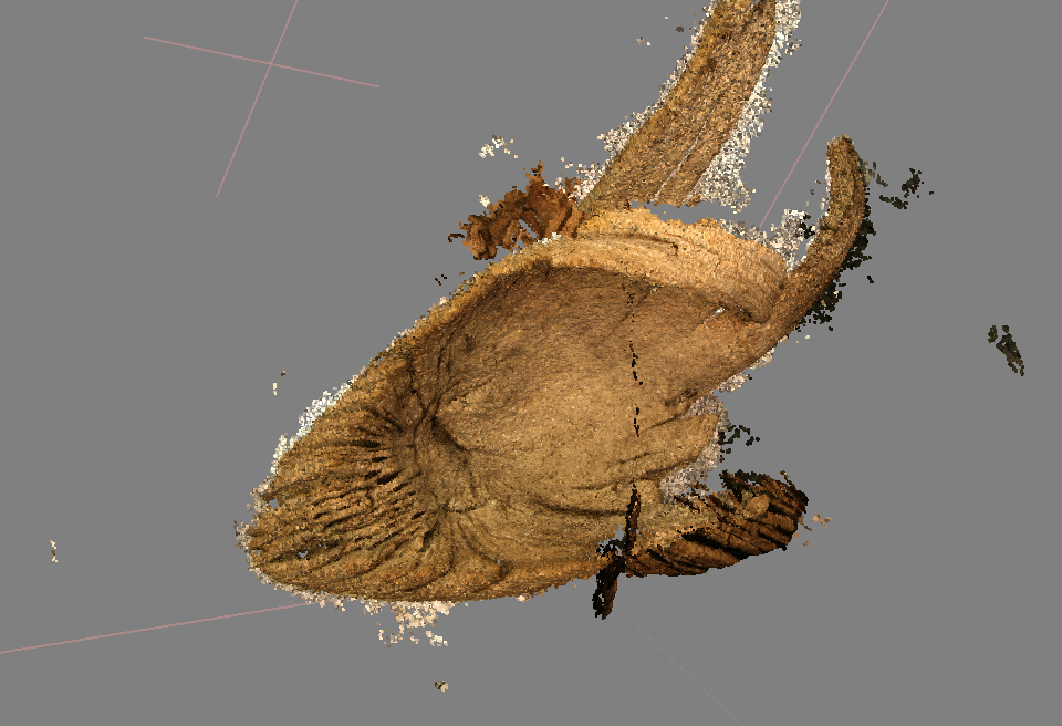 A 3d model of a dugout canoe Smazal made in Agisoft Photoscan.