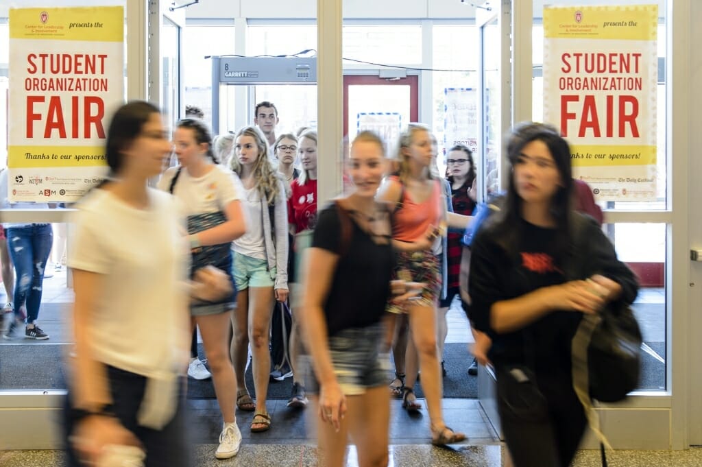 The two-day Student Organization Fair is an opportunity for students to learn about special-interest groups, activities and services offered by more than 400 represented student organizations on campus.