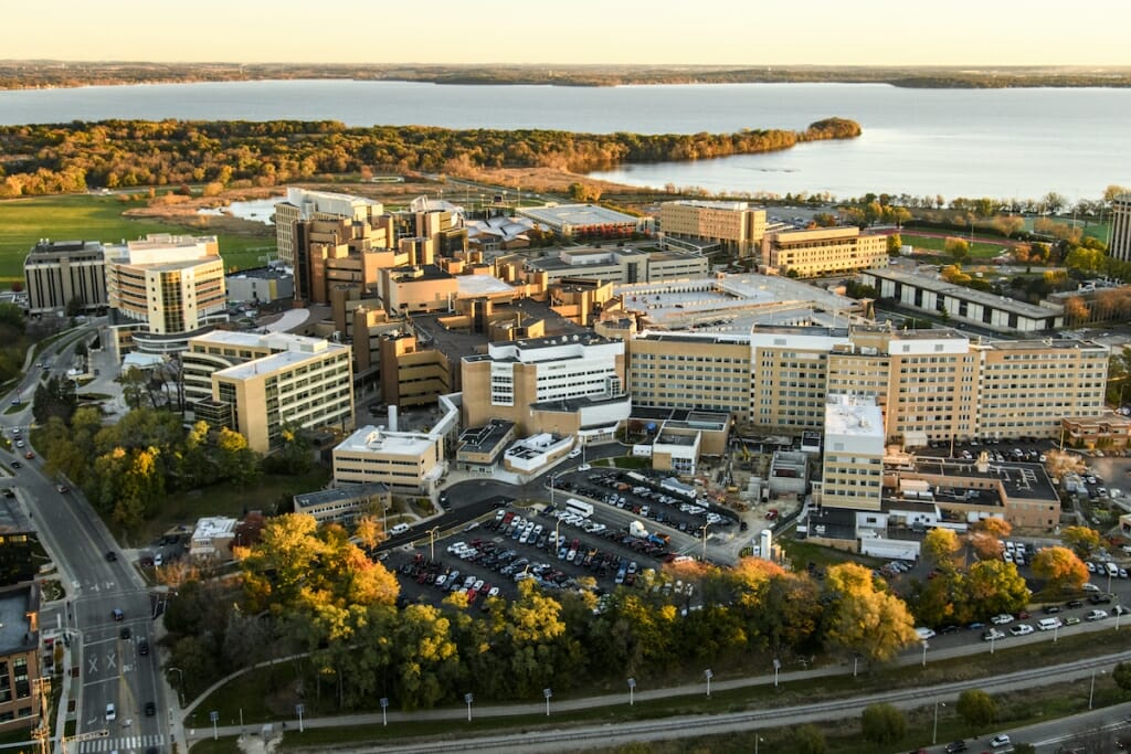 Photo: Aerial view of UW and VA hospitals