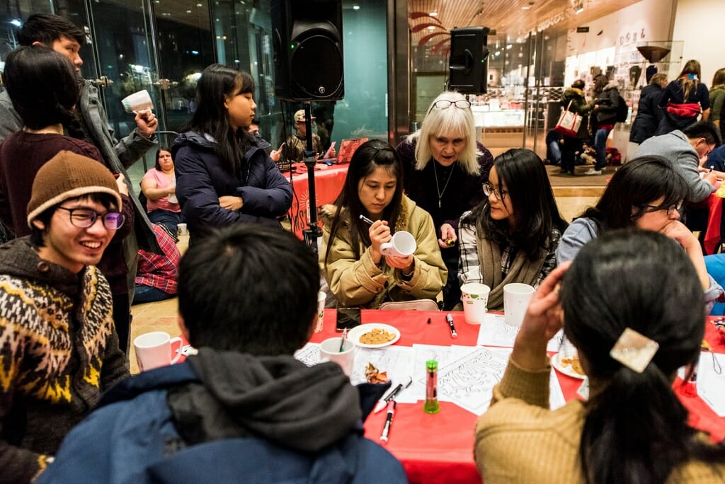 Many enjoyed painting mugs during the event.